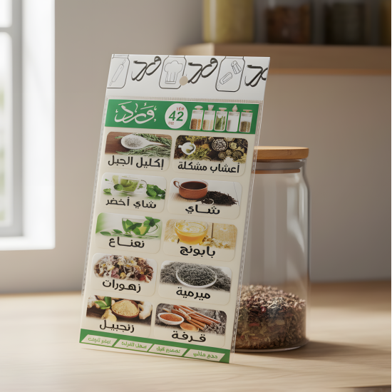 Spices Label Stickers - 42 Pcs